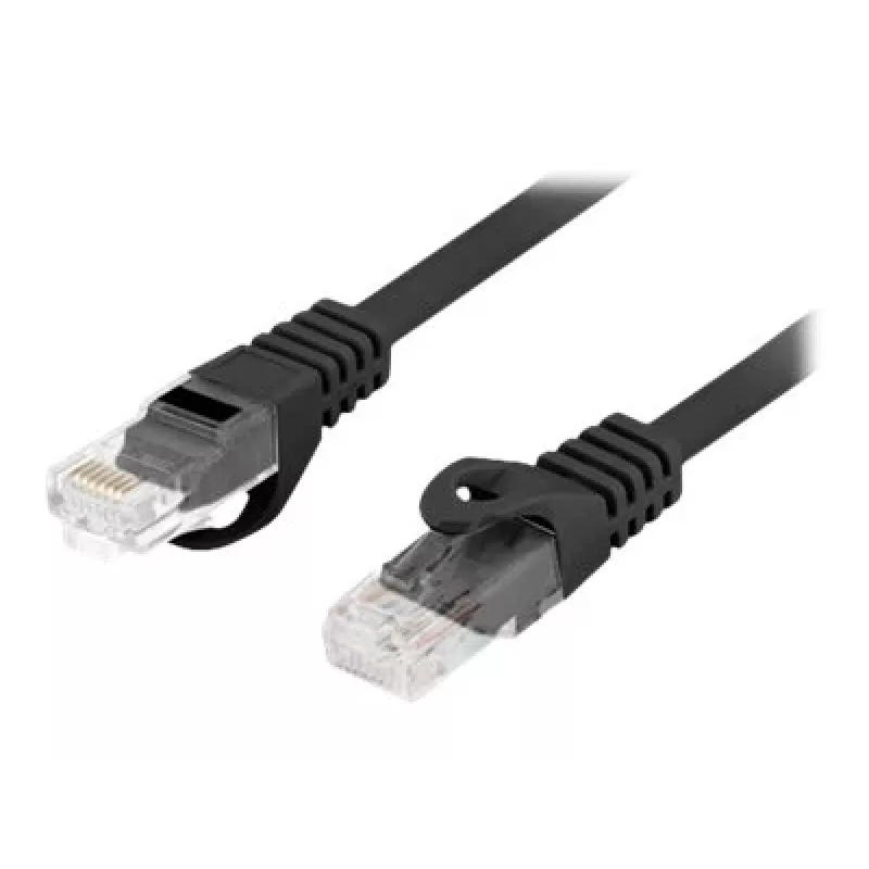 Patchcord cat.6 UTP LSZH CU 1m czarny fluke passed