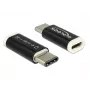Delock - Adapter USB - 24-pin USB-C (M) na Micro-USB Typ B (Ż) - USB 3.1 - Czarny (65678)