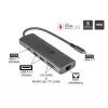 Koncentrator interfejsów Alcasa HUB-C001A USB Type-C 5000 Mbit/s Antracyt
