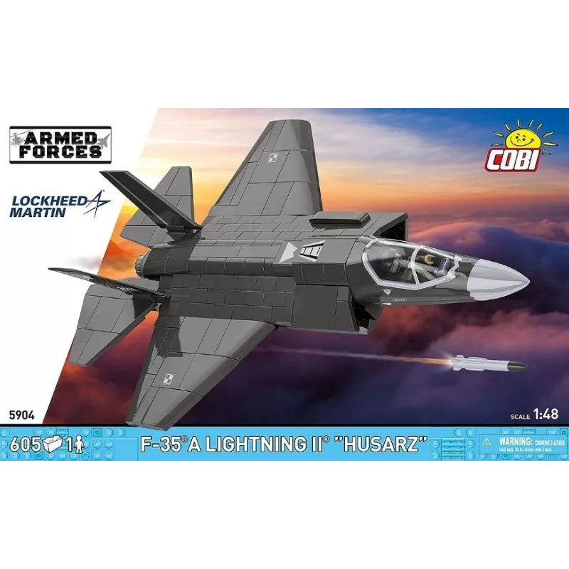 Zestaw konstrukcyjny Cobi F-35A Lightning II — 605 elementów, model w skali