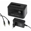 Stacja dokująca Gembird HD32-U2S-5 do dysków twardych 2,5 i 3,5 cala USB 2.0 Type-A Czarny