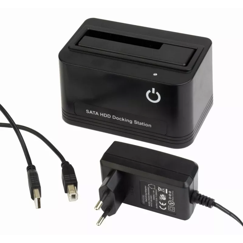 Stacja dokująca Gembird HD32-U2S-5 do dysków twardych 2,5 i 3,5 cala USB 2.0 Type-A Czarny