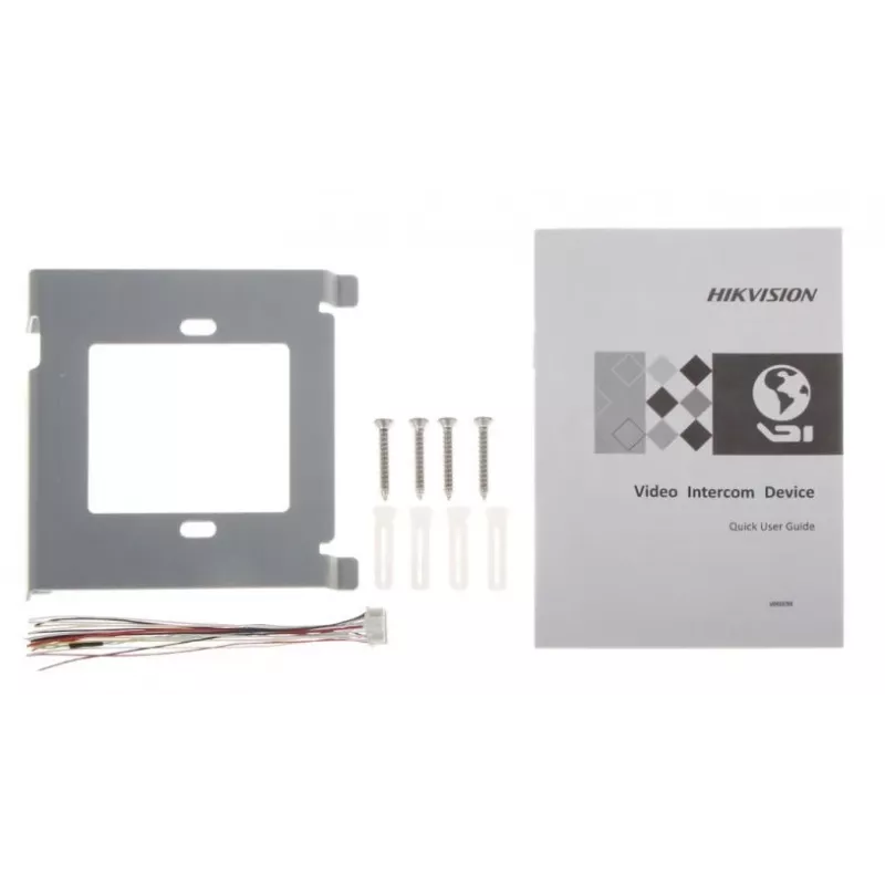 Wideodomofon Hikvision DS-KH8350-TE1 7-calowy dotykowy ekran IPS, PoE, SIP, slot MicroSD, 1024×600, obudowa aluminiowa, Czarny