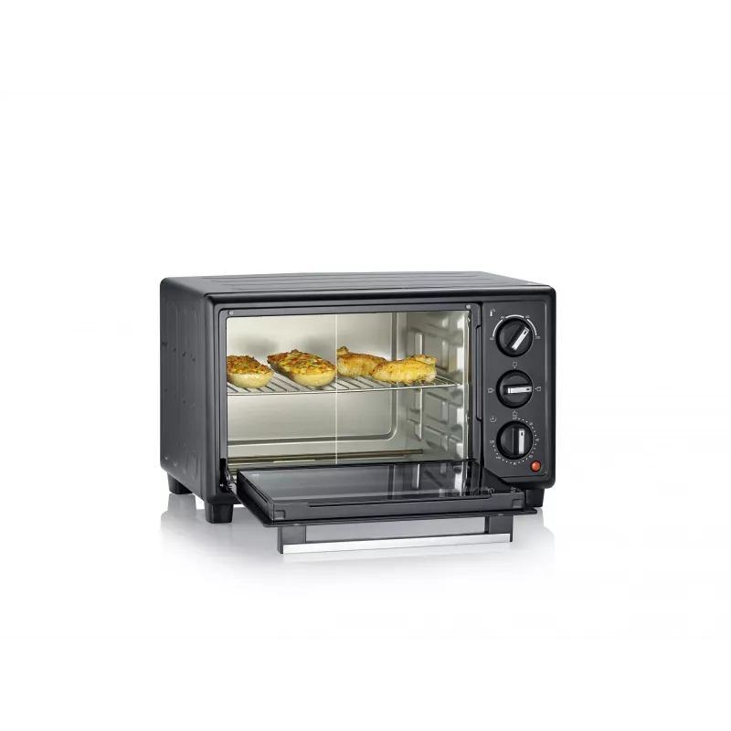 Elektryczny mini piekarnik SEVERIN TO 2078 — pojemność 20 l, 1600 W, czarny, wolnostojący