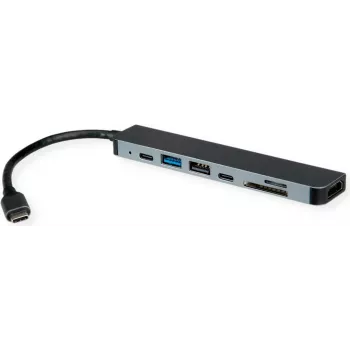 Stacja dokująca do laptopa ROLINE 12021122 USB 3.2 Gen 1 Type-C Szary
