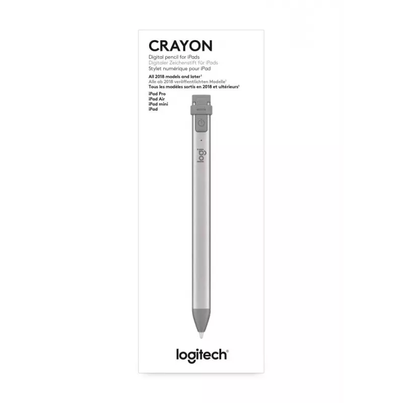Logitech Crayon – cyfrowe pióro do Apple iPad – Lightning – Szary