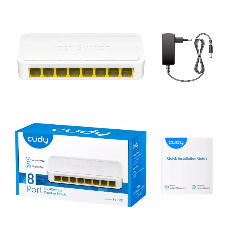 Przełącznik sieciowy Cudy FS108D Fast Ethernet 10/100