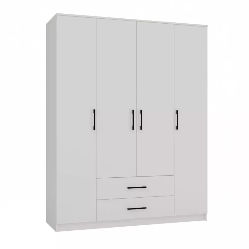 Topeshop ROMANA 160 BIEL KPLB bedroom wardrobe/closet 11 shelves 4 drzwi(s) biały