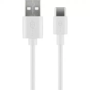 Wentronic 59130 Przewód USB A USB C męski męski 2 m biały (59130)