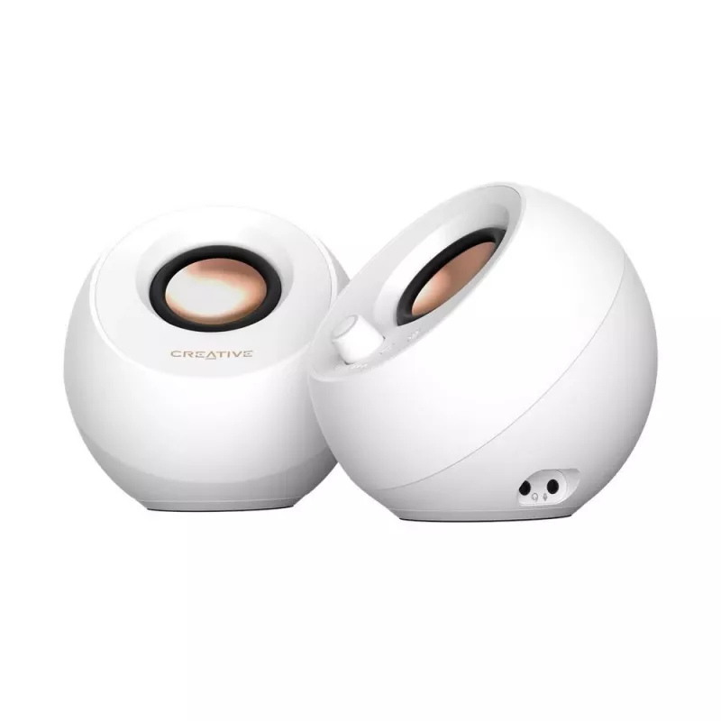 Creative Labs Pebble Pro weiss Klinke USB-A/C Bluetooth Digitalverstärker - Lautsprecher - Bluetooth 5 (51MF1710AA003)