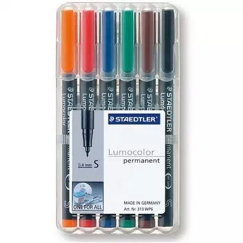 Marker permanentny Staedtler 313 WP6 czarny niebieski brązowy zielony pomarańczowy czerwony
