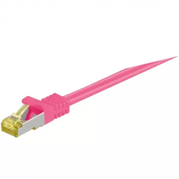 Kabel sieciowy Goobay 91587 magenta 1m Cat7 S/FTP