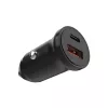 Ładowarka samochodowa FIXED FIXCC20N-CU-BK — porty USB-C i USB-A, moc 20 W, kompaktowa przejściówka do gniazda samochodowego