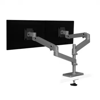 Ergotron LX Pro - Zestaw montażowy (podwójne ramię) - do 2 monitorów LCD - montaż na płycie perforowanej - aluminium - ciemnoszary - rozmiar ekranu: do 61 cm (do 24 cali)