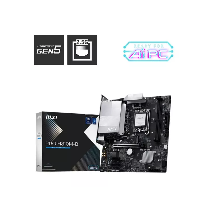 Płyta główna MSI PRO H810M-B Intel H810 LGA 1851 (Socket V1) micro ATX