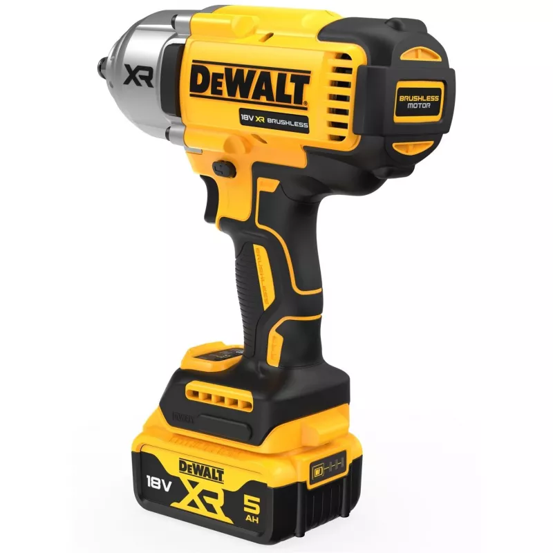 Klucz udarowy DeWALT DCF900P2T-QW 1/2 cala bezszczotkowy 18 V, 1898 N·m, akumulator 5 Ah, 2 akumulatory, ładowarka, walizka