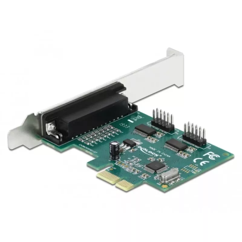 DeLOCK - Adapter Parallel/Serial - PCIe 1,1 Low-Profile - parallel x 1 + Serial x 2 (90413)