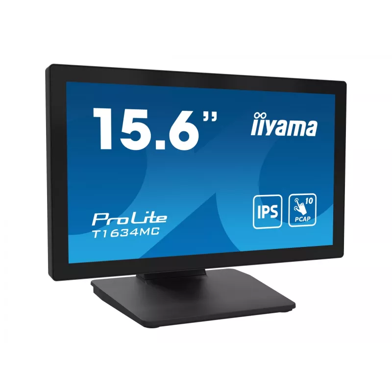 Monitor komputerowy iiyama ProLite T1634MC-B1S 39,6 cm (15,6 cala) 1920 x 1080 pikseli Full HD LED Dotykowy Czarny
