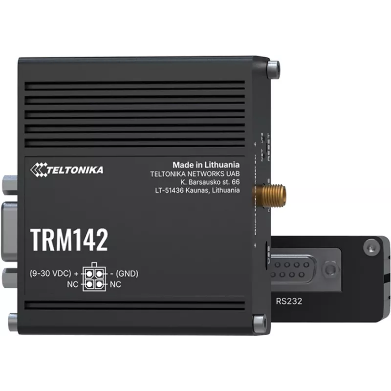Przemysłowy modem 4G TELTONIKA TRM142 — łączność LTE, kompaktowa konstrukcja przemysłowa