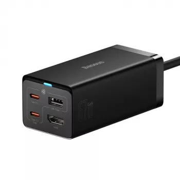Ładowarka BASEUS GaN 2x USB-C, USB-A, HDMI 4K, 67W, PPS, PD, QC, USB4