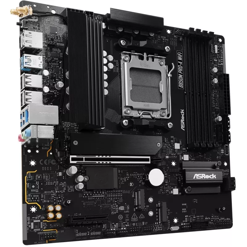 Płyta główna ASRock B850M Pro-A WiFi micro ATX – AMD B850, Socket AM5, DDR5, 4x DIMM, 256GB, Wi‑Fi, 2.5Gb LAN