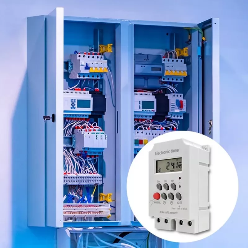 Elektroniczny przekaźnik czasowy na szynę DIN QOLTEC PC0629 — zasilanie 24V, wyjście 16A