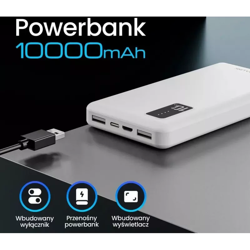 Przenośny Powerbank Extralink EPB-098W 10000mAh