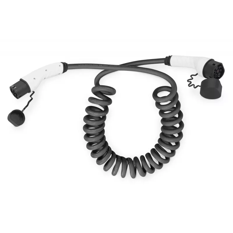 Digitus spiralny kabel do ładowania EV 10 m typ 2 na typ 2 32 A 240 V