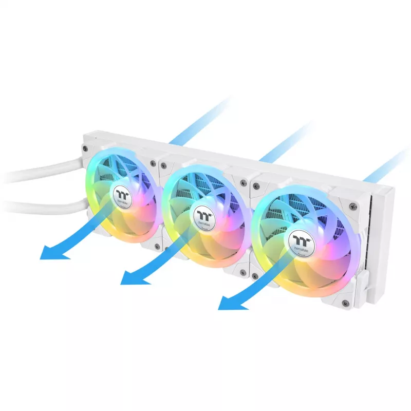 Zestaw chłodzenia cieczą All-in-one THERMALTAKE MAGFloe 420 Ultra ARGB z wentylatorami 140 mm, 500–2000 RPM, biały