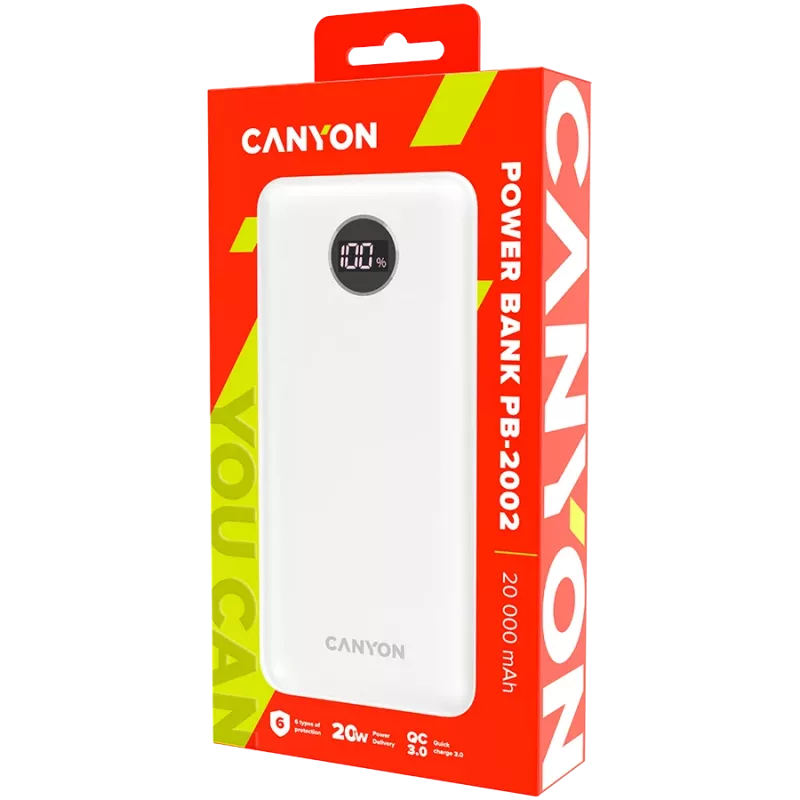 Przenośna ładowarka Canyon PB-2002 20000 mAh