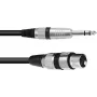 adapter kablowy XLR na jack 6,3 mm Omnitronic 30225180 — 1x XLR (żeński) na 1x jack 6,3 mm, 0,9 m