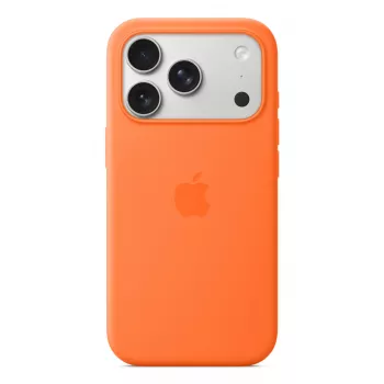Silikonowe etui Apple iPhone 17 Pro MagSafe pomarańczowe