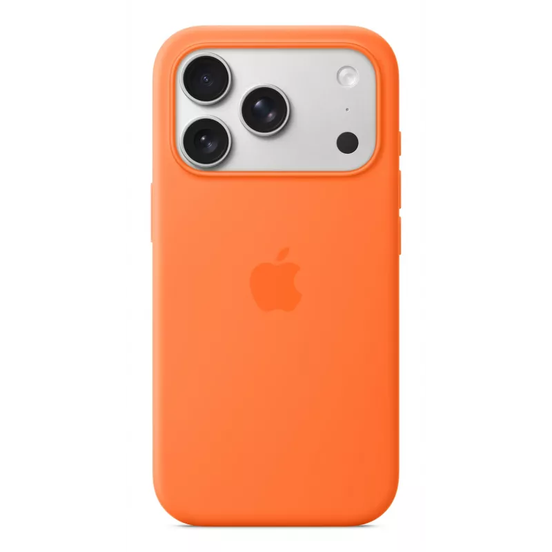 Silikonowe etui Apple iPhone 17 Pro MagSafe pomarańczowe