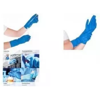 Franz Mensch unisex rękawice chemiczne ochronne wysokiego ryzyka niebieskie rozmiar 9 50 szt. (25034)