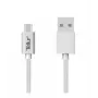 Kabel USB na Micro USB Tellur w oplocie nylonowym 1 m srebrny