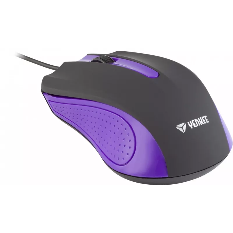 Przewodowa mysz USB, 3 przyciski, gumowana powierzchnia