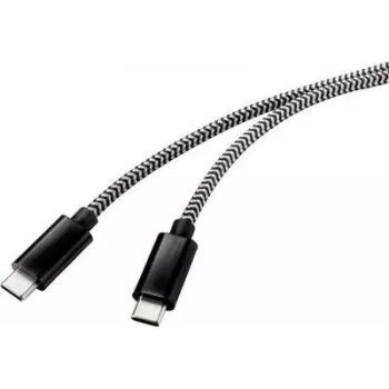 Kabel połączeniowy Renkforce USB 2.0 [1x wtyk USB 2.0 C - 1x wtyk USB 2.0 C] 3,00 m czarno-biały (RF-4598412)