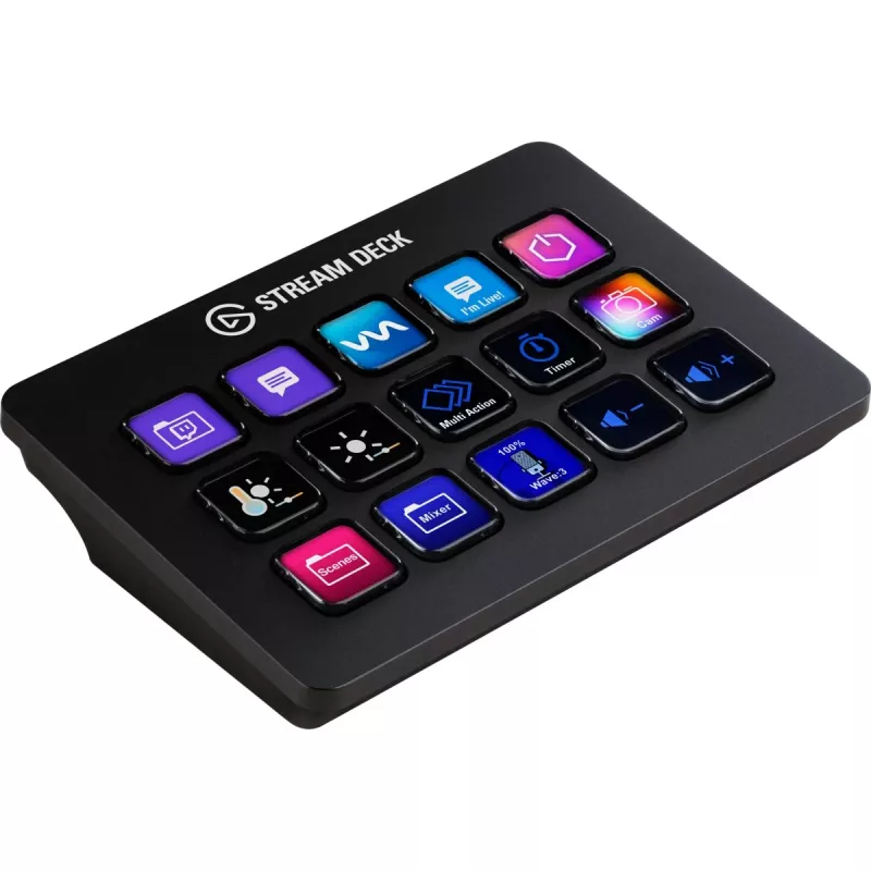 Elgato Stream Deck MK.2 Konfigurowalny 15-przyciskowy panel sterowania USB z klasycznymi klawiszami, czarny
