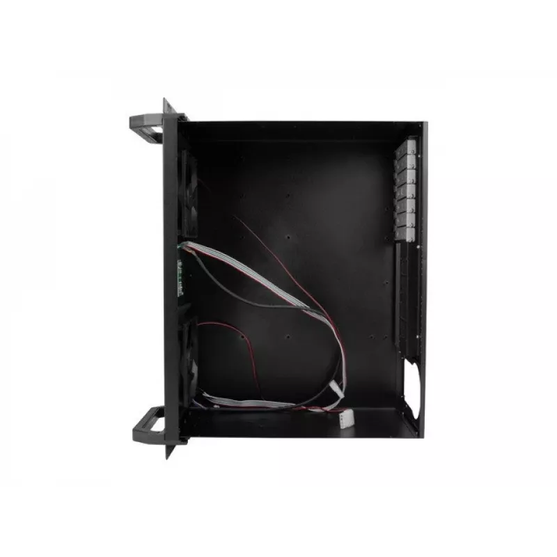 Obudowa rack LANBERG SC01-3504-10B, 1x 3,5 cala + 1x 2,5 cala zatoki, 7 slotów rozszerzeń, 2x 120 mm przednie wentylatory, USB2.0