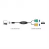 Kabel szeregowy DeLOCK 63466 USB-A DB-9 1,5 m czarny zielony żółty