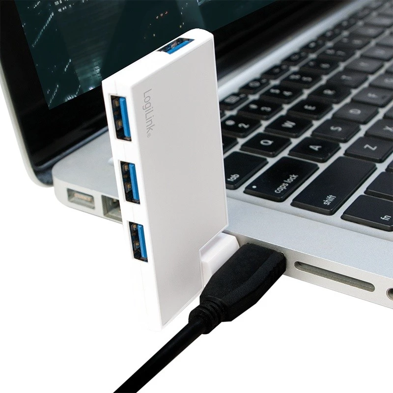 Hub USB 3.0 4-portowy, srebrny