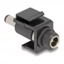 Moduł Keystone DeLOCK DC 5.5 x 2.1 mm żeński na DC 5.5 x 2.5 mm męski czarny