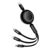 Kabel USB Baseus CAMJ010201 1.1m USB 3.2 Gen 1 USB C Micro USB-A Lightning Czarny