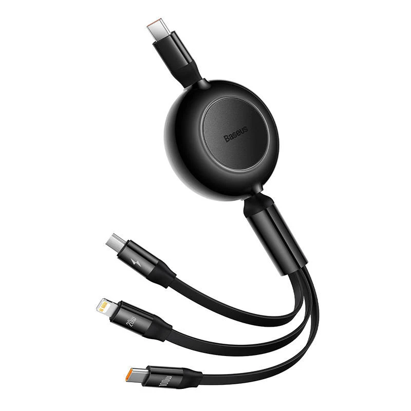 Kabel USB Baseus CAMJ010201 1.1m USB 3.2 Gen 1 USB C Micro USB-A Lightning Czarny