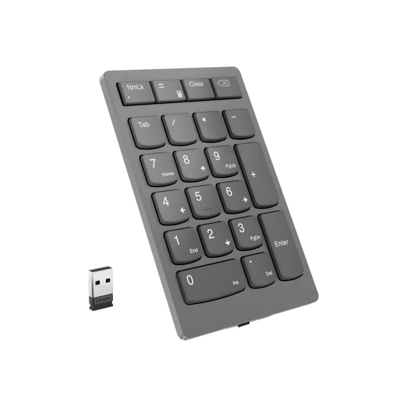 Klawiatura numeryczna Lenovo 4Y41C33791 uniwersalna RF Wireless szara