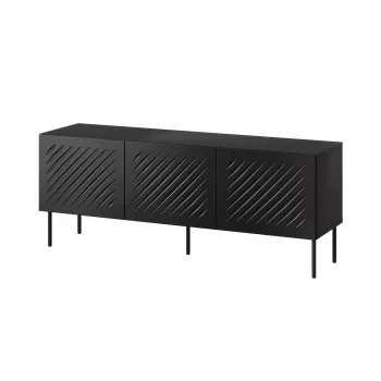 szafka RTV SIENA 150.5x40x60 czarny matowy