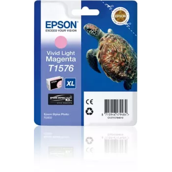 Epson Turtle T1576 Vivid Light magenta, High (XL) Yield, Vivid light magenta, atrament pigmentowy, 25.9 ml, 1 szt., 2300 stron