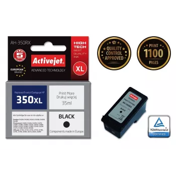 Tusz Activejet AH-350RX (zamiennik HP 350XL CB336EE; Premium; 35 ml; czarny)