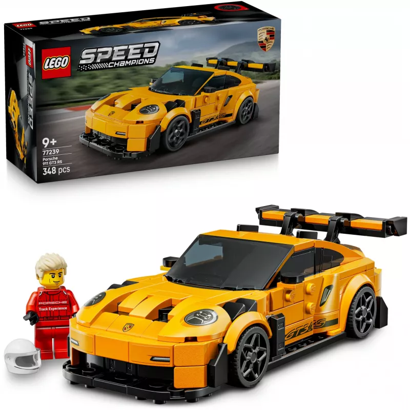 Zabawka konstrukcyjna LEGO Porsche 911 GT3 RS Speed Champions 77239 — skala 1:18, 348 elementów, 9+ lat