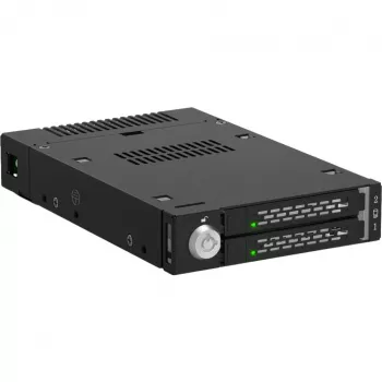 ICY DOCK - ToughArmor - MB834MK-B V2 - 2x M.2 NVMe na 1x wnękę 3,5 cala mobilna kieszeń metalowa z zamkiem na klucz SlimSAS 4i czarna